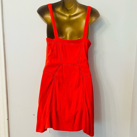 Free People Red Mini Dress | Romantic Boho Festival Summer Chic XS - Picture 4 of 6